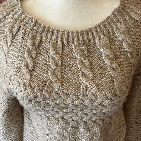 Oatmeal Colored Cozy and Warm Sweater - Picture 2 of 4